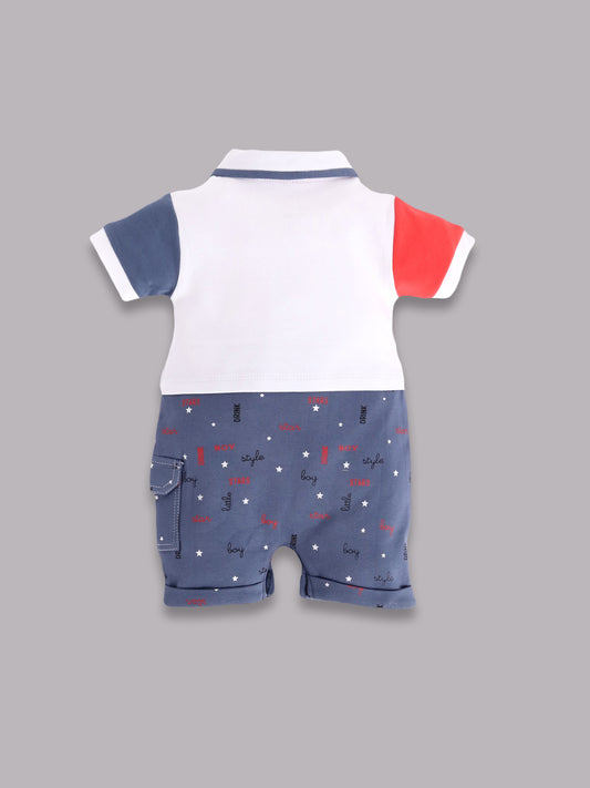 Half Sleeves Round neck Romper/Summer clothes/Creeper/new born/infent wear/ for Baby Boys 100% Pure Cotton-NAVY