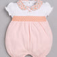 Half Sleeves Round neck Romper/Summer clothes/Creeper/new born/infent wear/ for Baby Girls 100% Pure Cotton-PEACH
