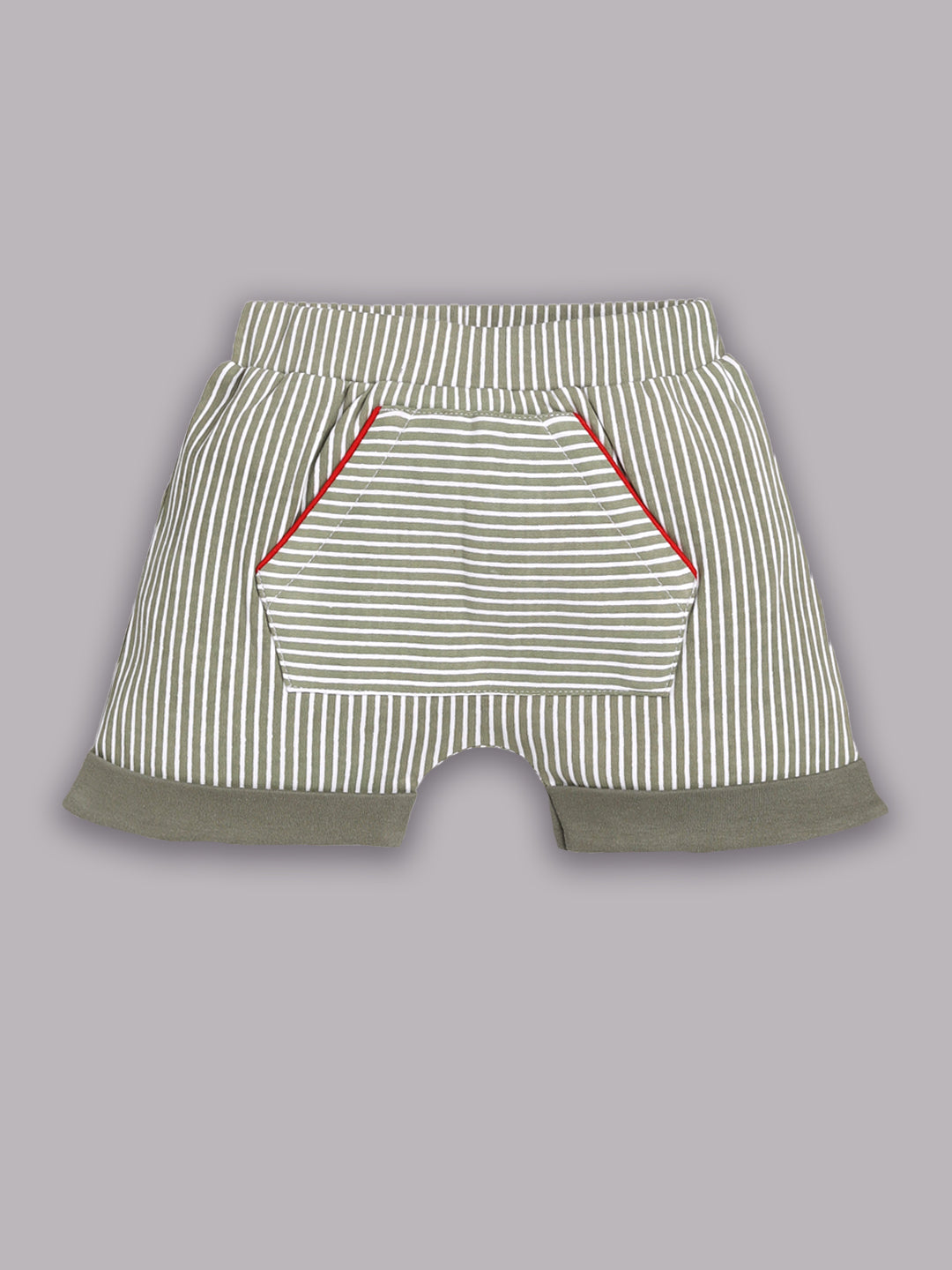 T-shirt and Shorts Set for Baby Boys 100% pure cotton-OLIVE