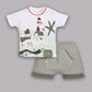 T-shirt and Shorts Set for Baby Boys 100% pure cotton-OLIVE