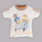 Half T-shirt and Shorts Set for Baby Boys 100% pure cotton-BEIGE