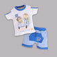 Half T-shirt and Shorts Set for Baby Boys 100% pure cotton-ROYAL