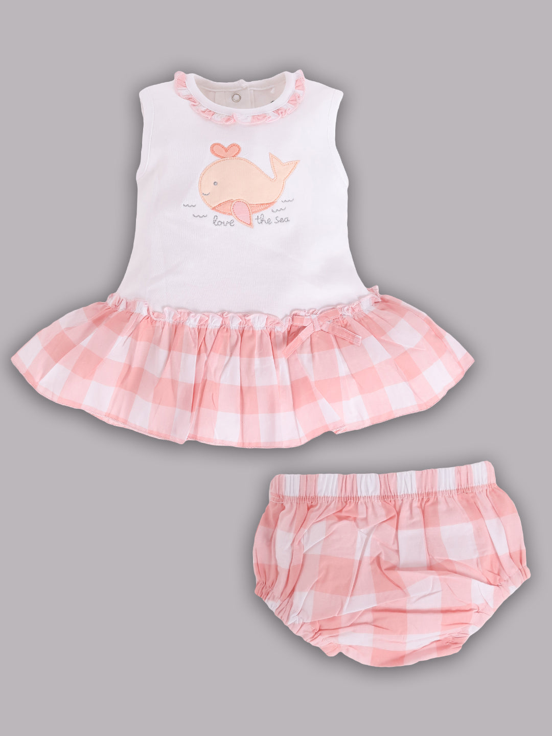 Baby girl Knee Length Dress-FUSHIA