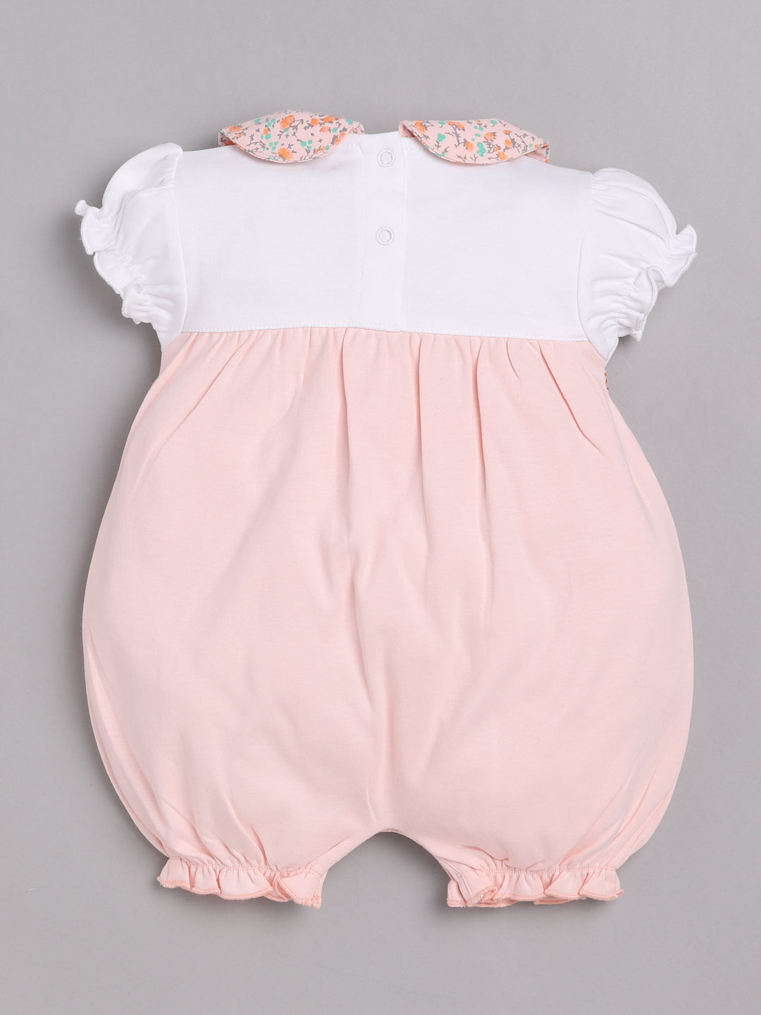Half Sleeves Round neck Romper/Summer clothes/Creeper/new born/infent wear/ for Baby Girls 100% Pure Cotton-PEACH