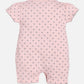 Half Sleeves Romper/Sleepsuit for Baby Girls 100% Pure Cotton-PEACH