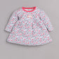 Mid/knee length baby girl frock for casual wear-FUSHIA