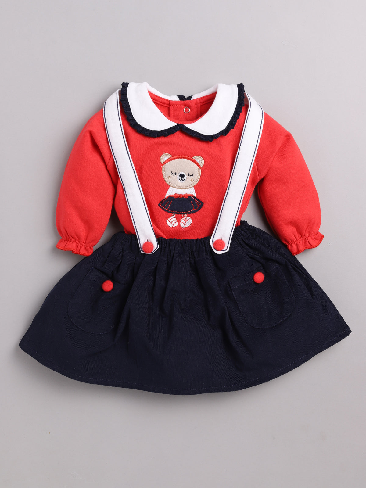 Dress for Baby Girls 100% pure cotton-RED
