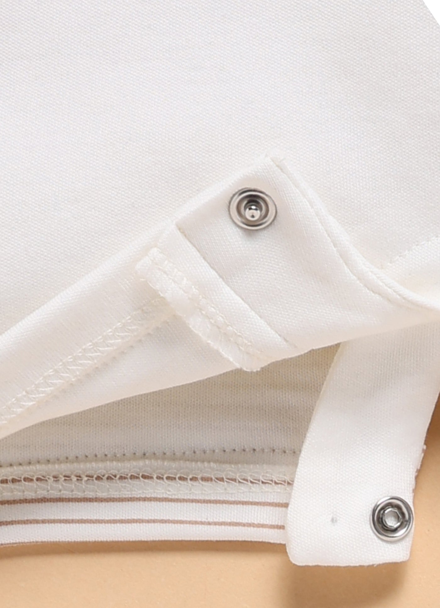Half-Sleeve Romper for Boys – White Polo Romper