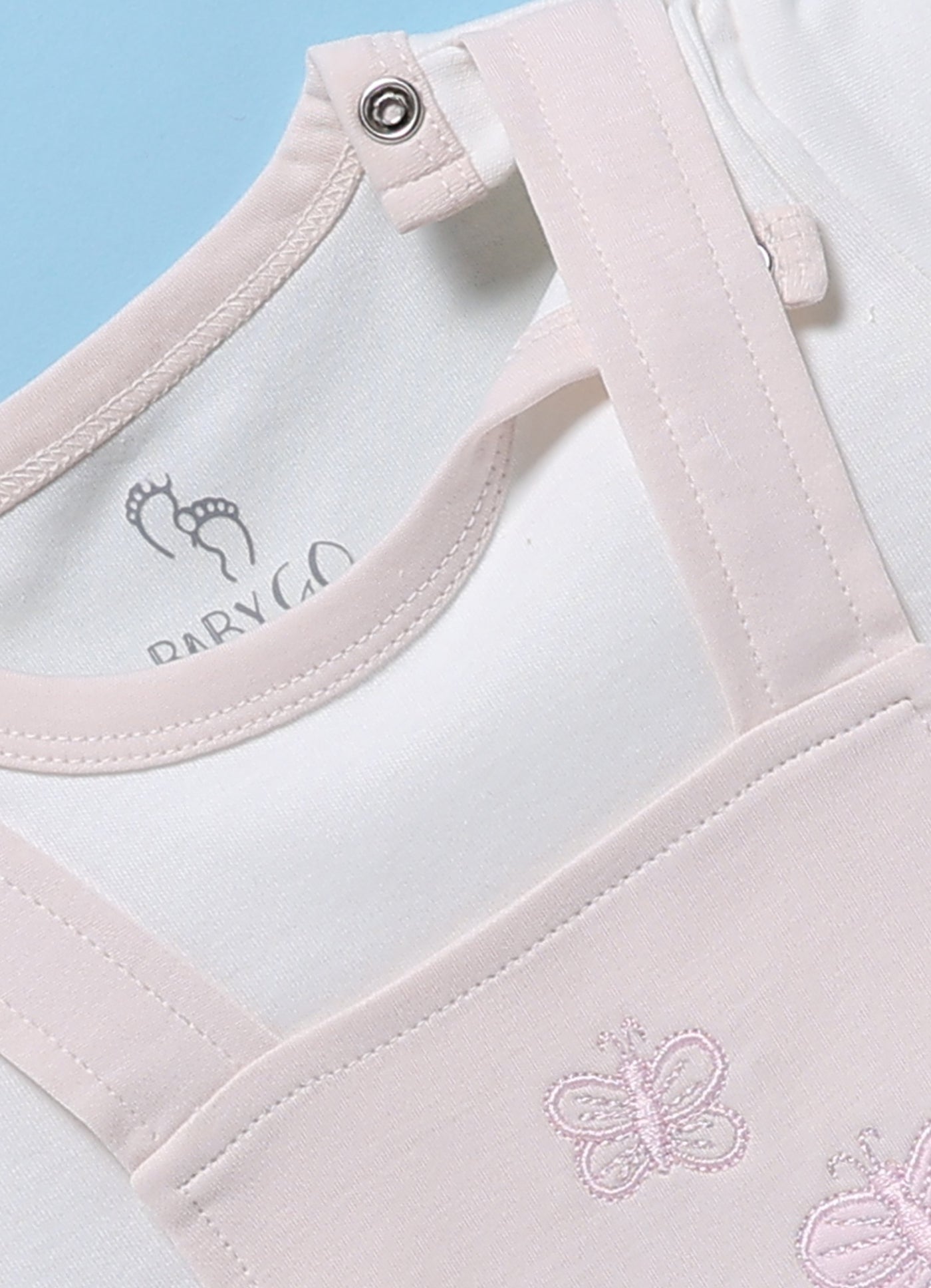 Frock – Light Pink Three Butterflies