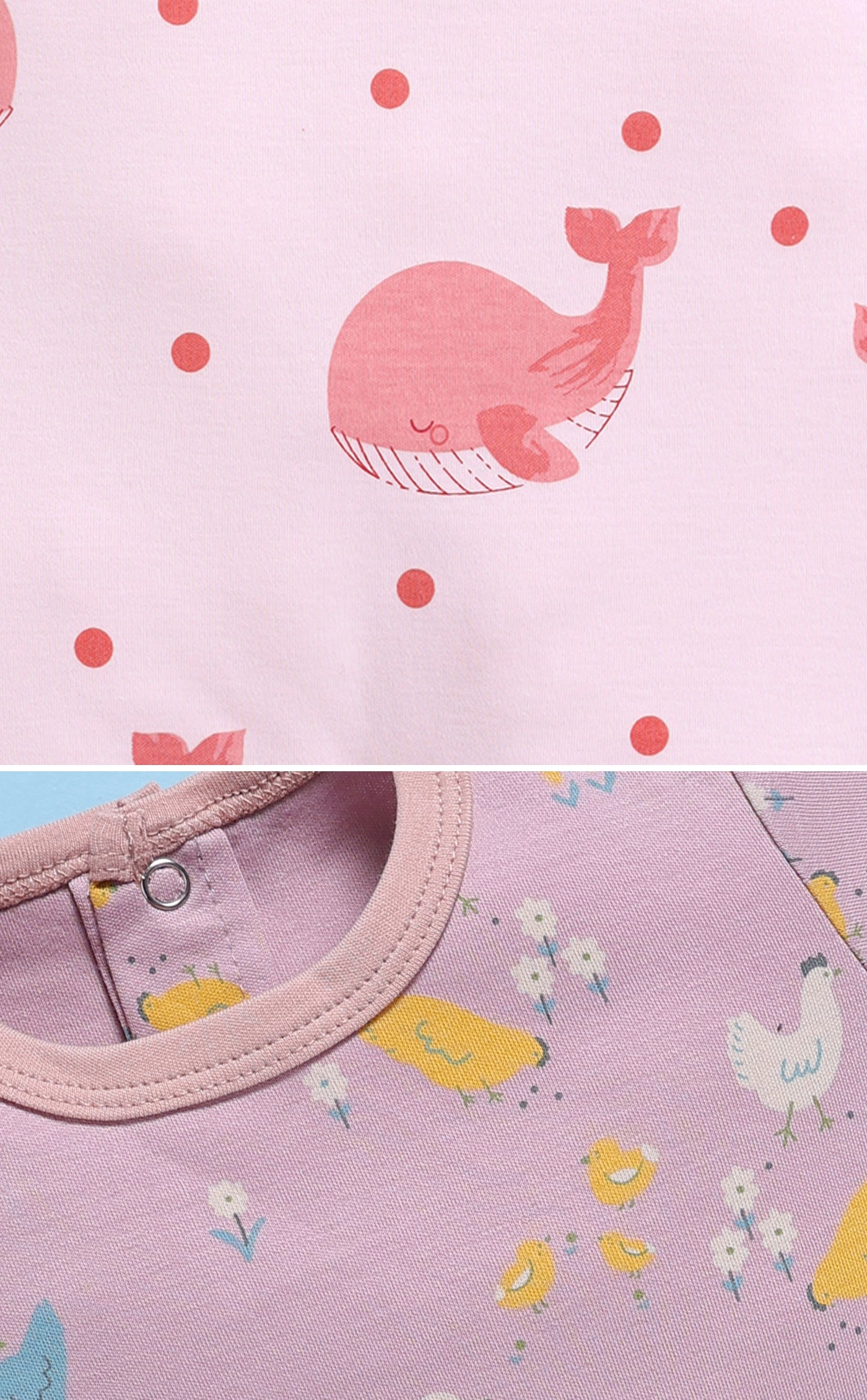 Half Sleeve Romper for Girls - Salmon & Stone
