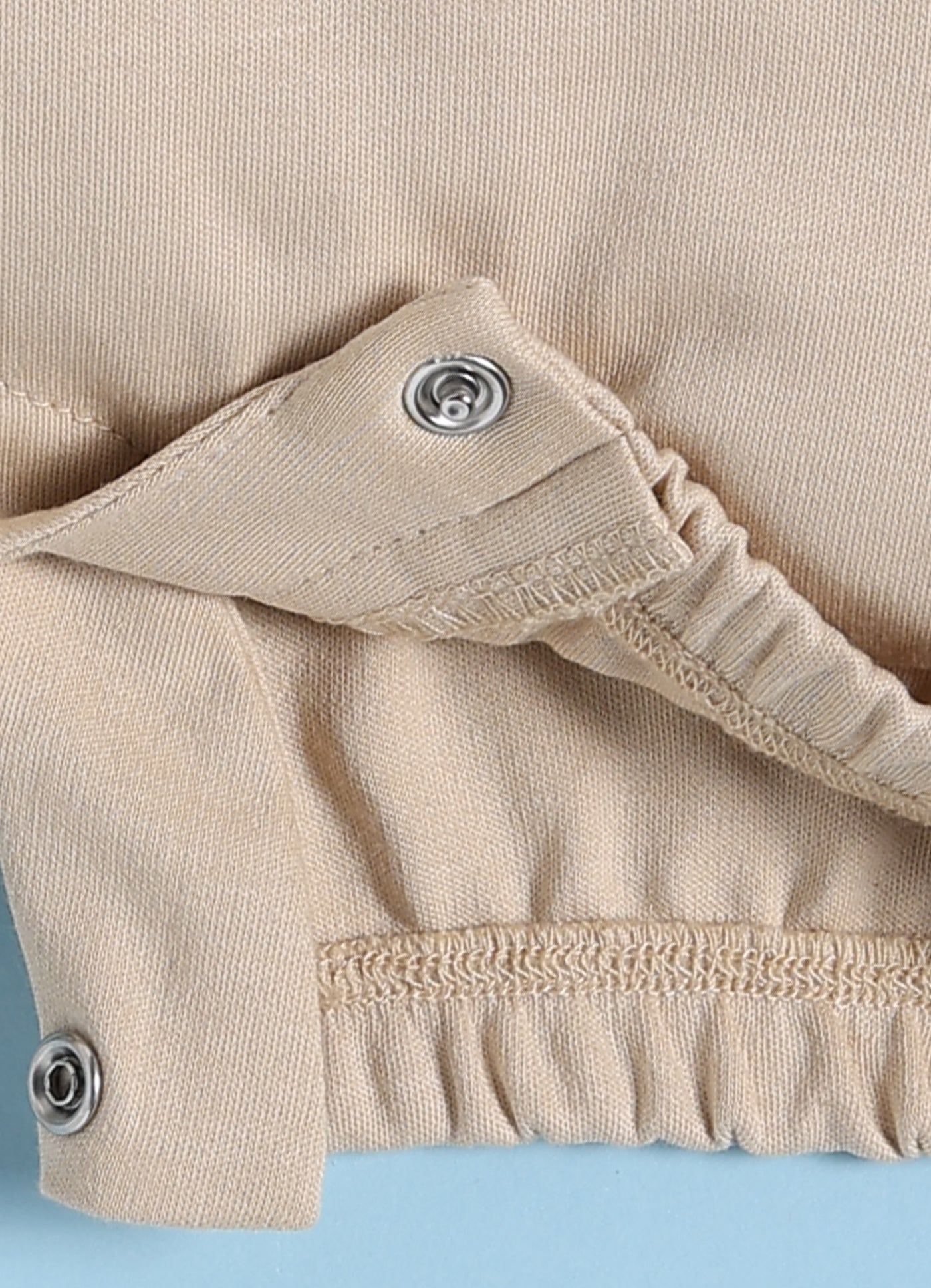 Half-Sleeve Romper for Boys – Light Brown Little Dude