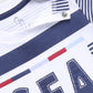 Baby Boy SEA Printed & Nautical Stripes Half T-Shirt and Shorts Set-Navy Blue