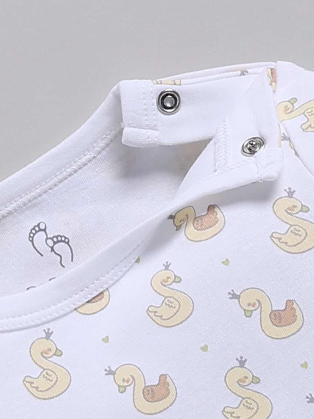 Dungaree - Cream Duck Printed