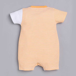 Half Sleeves Round neck Romper/Summer clothes/Creeper/new born/infent wear/ for Baby Boys 100% Pure Cotton-LEMON