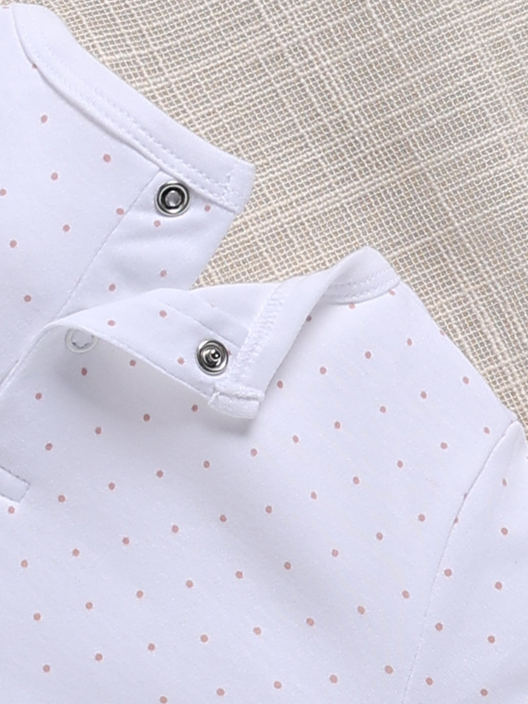 Top & Bottom for Girls - Floral White Hedgehog Polka-Dot