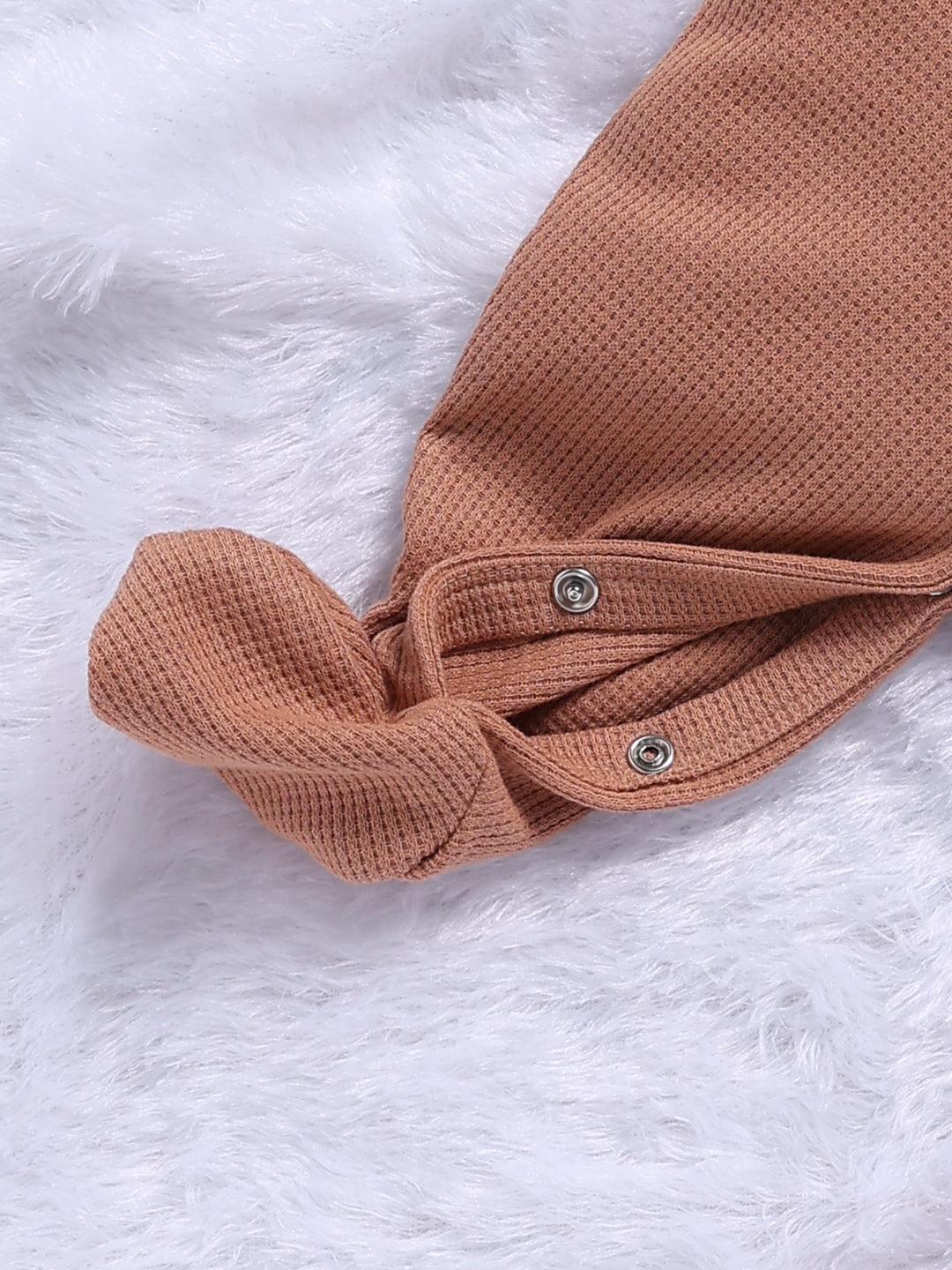 Full Sleeve Romper for Boys - Brown Terracotta Waistcoat