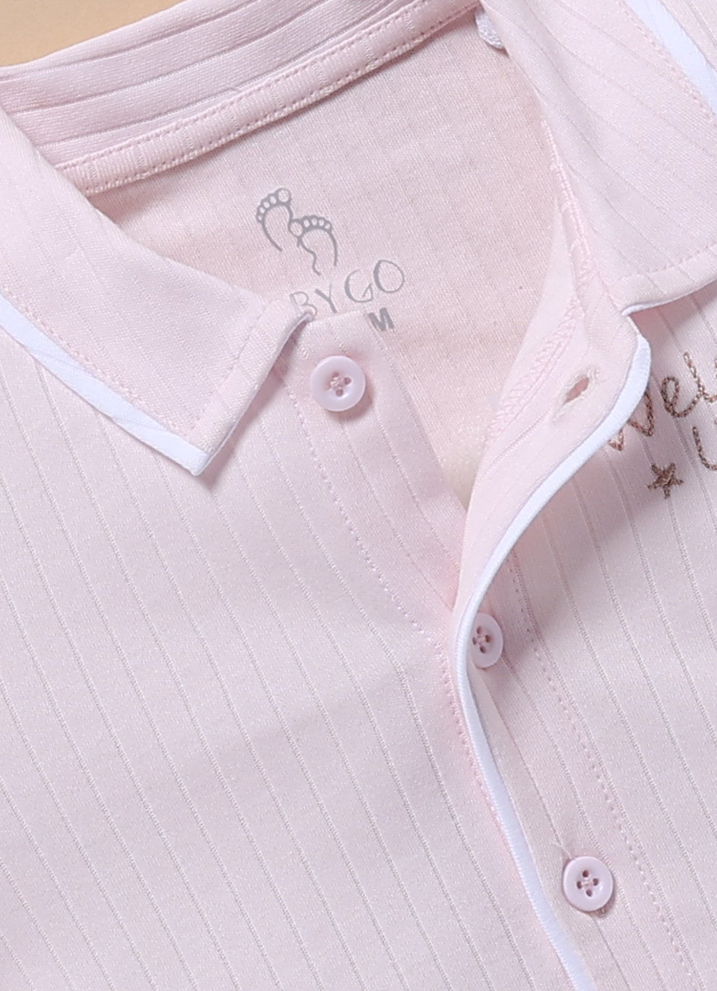 Full-Sleeve Nightsuits for Girls - Pink Welcome Little One
