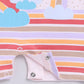 Baby  Boy Great Moment Rainbow & Bunny Summer Romper-PEACH