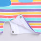 Baby  Boy Great Moment Rainbow & Bunny Summer Romper-WHITE