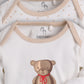 Boys Baby Romper for All Season/Sleep Suit/Comfort fit/ 100% Cotton (Set of 2)-BEIGE