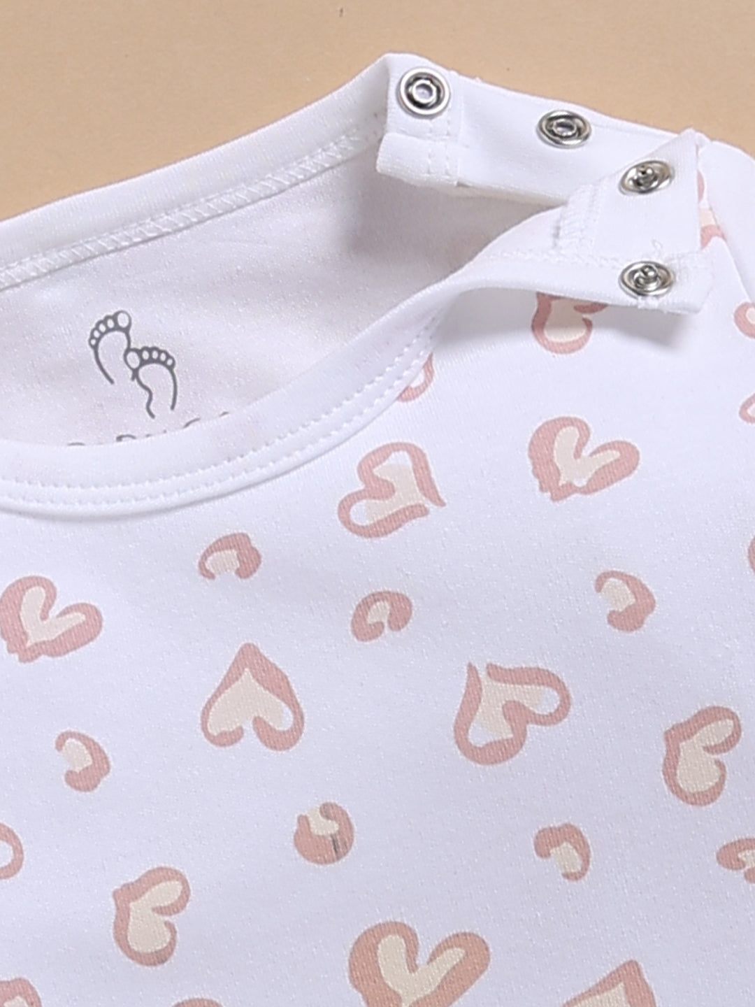 Dungaree - Light Pink Bunny Heart