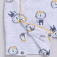 Hedgehog Happiness Baby Boy Summer Romper, Soft Cotton & Cute Print-GREY