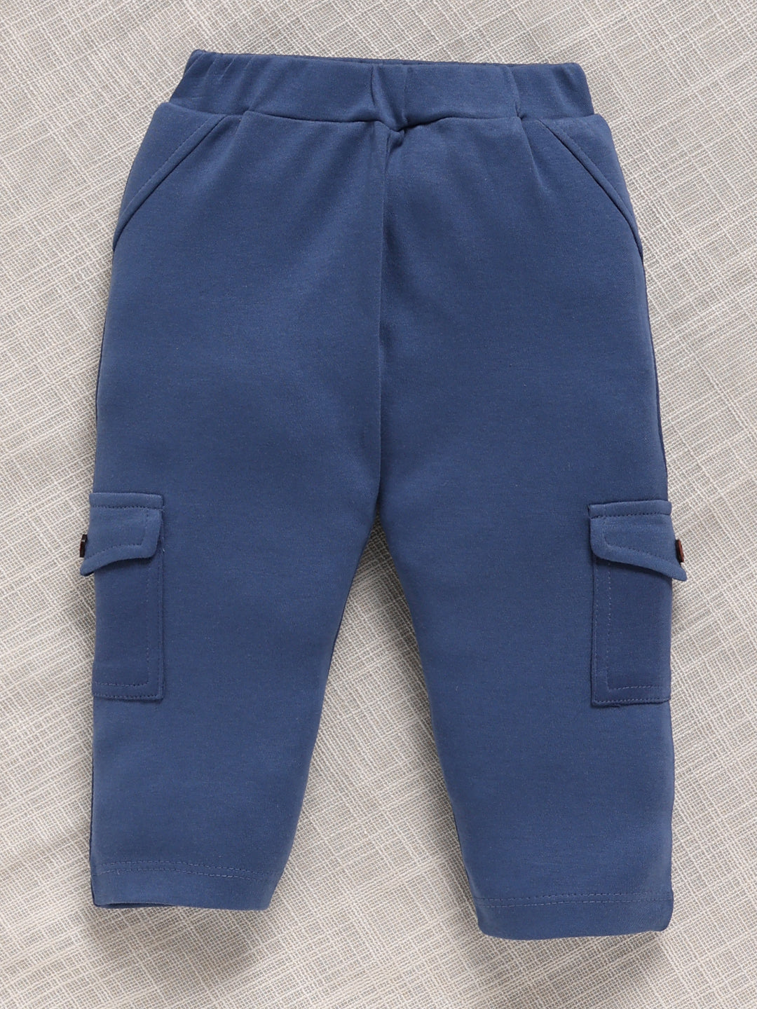 Top & Bottom for Boys - Navy Blue Striped Animal Appliqué