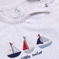 Baby Boy Little Sailor Half T-Shirt & Shorts Summer Set-Off White