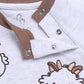 Little Dragon Baby Boy Half T Shirt & Short Set-Brown
