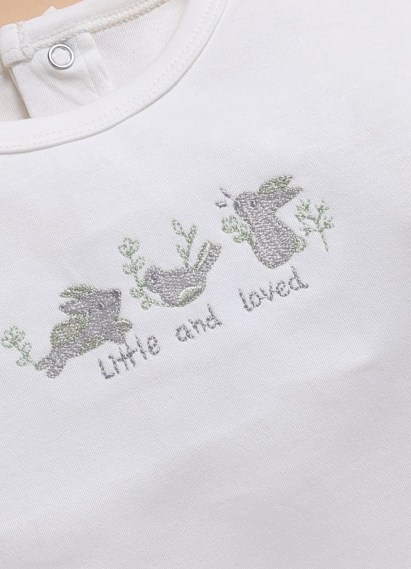 Full-Sleeve Top & Bottom For Girls - Mint Green Little & Loved