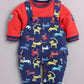 Full Sleeve Casual Cotton Dungaree Dress for Baby Boys NAVY