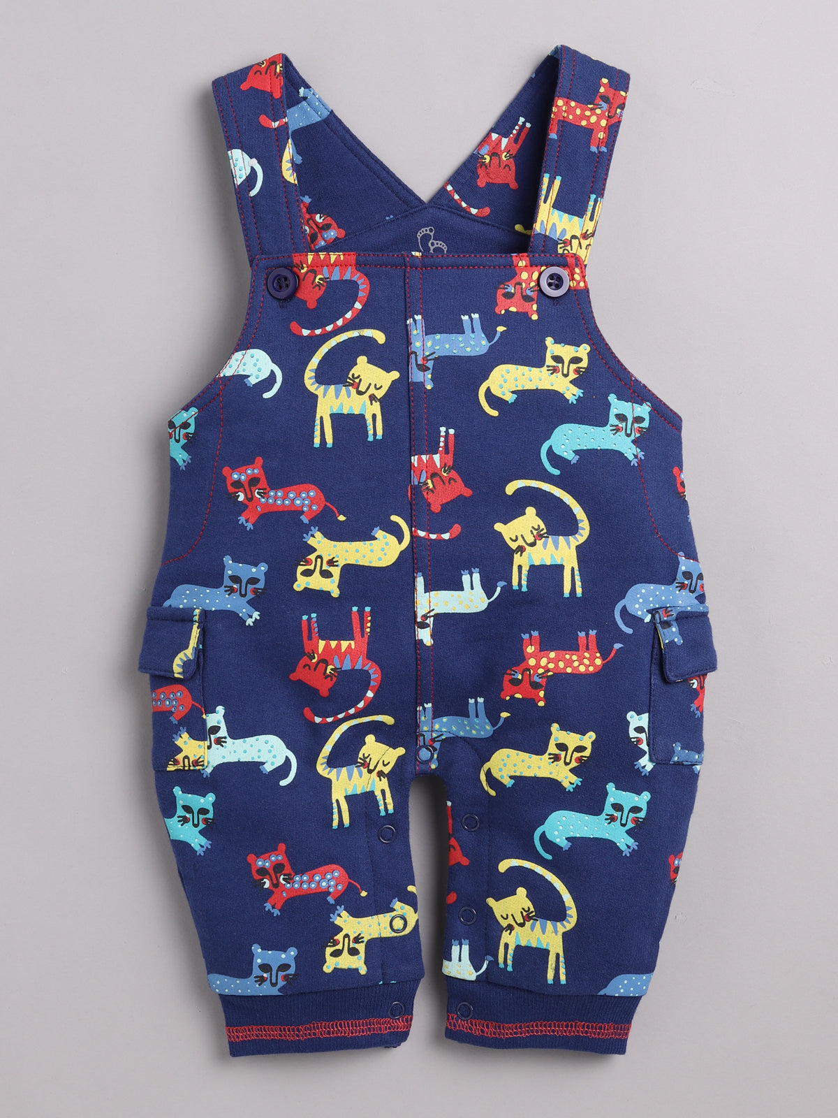 Full Sleeve Casual Cotton Dungaree Dress for Baby Boys NAVY