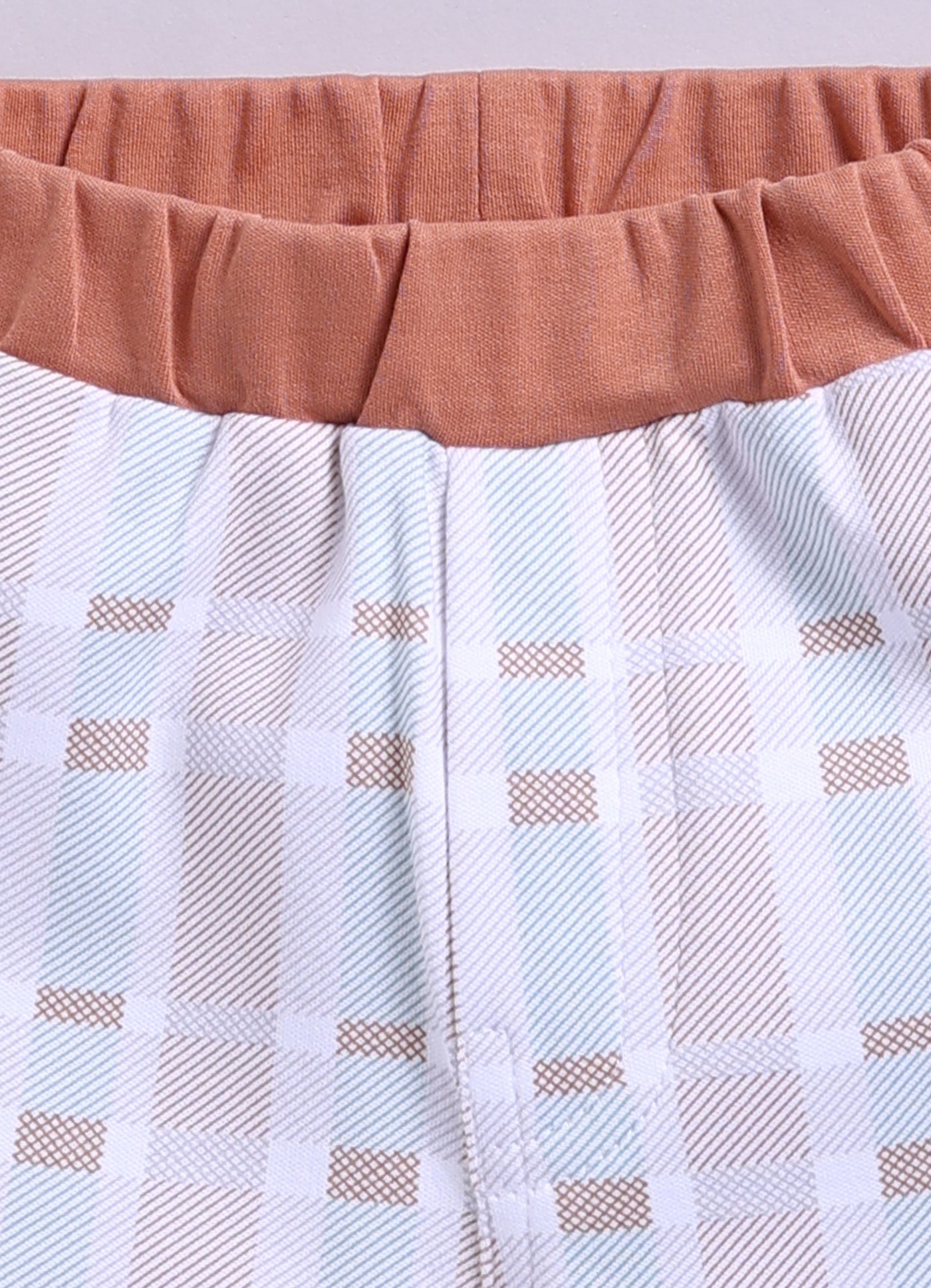 Half Sleeve Top & Bottom for Boys - Tan