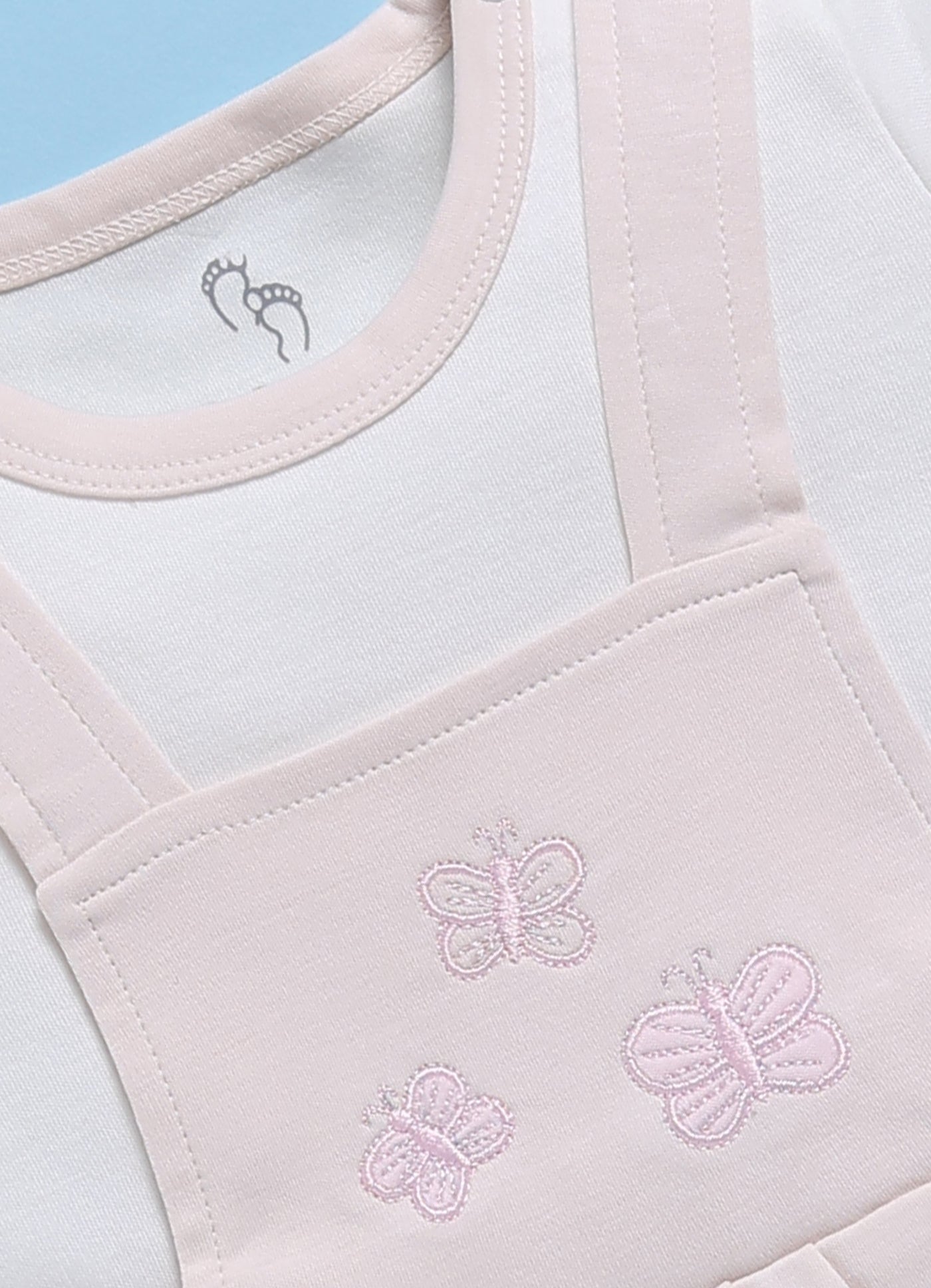 Frock – Light Pink Three Butterflies
