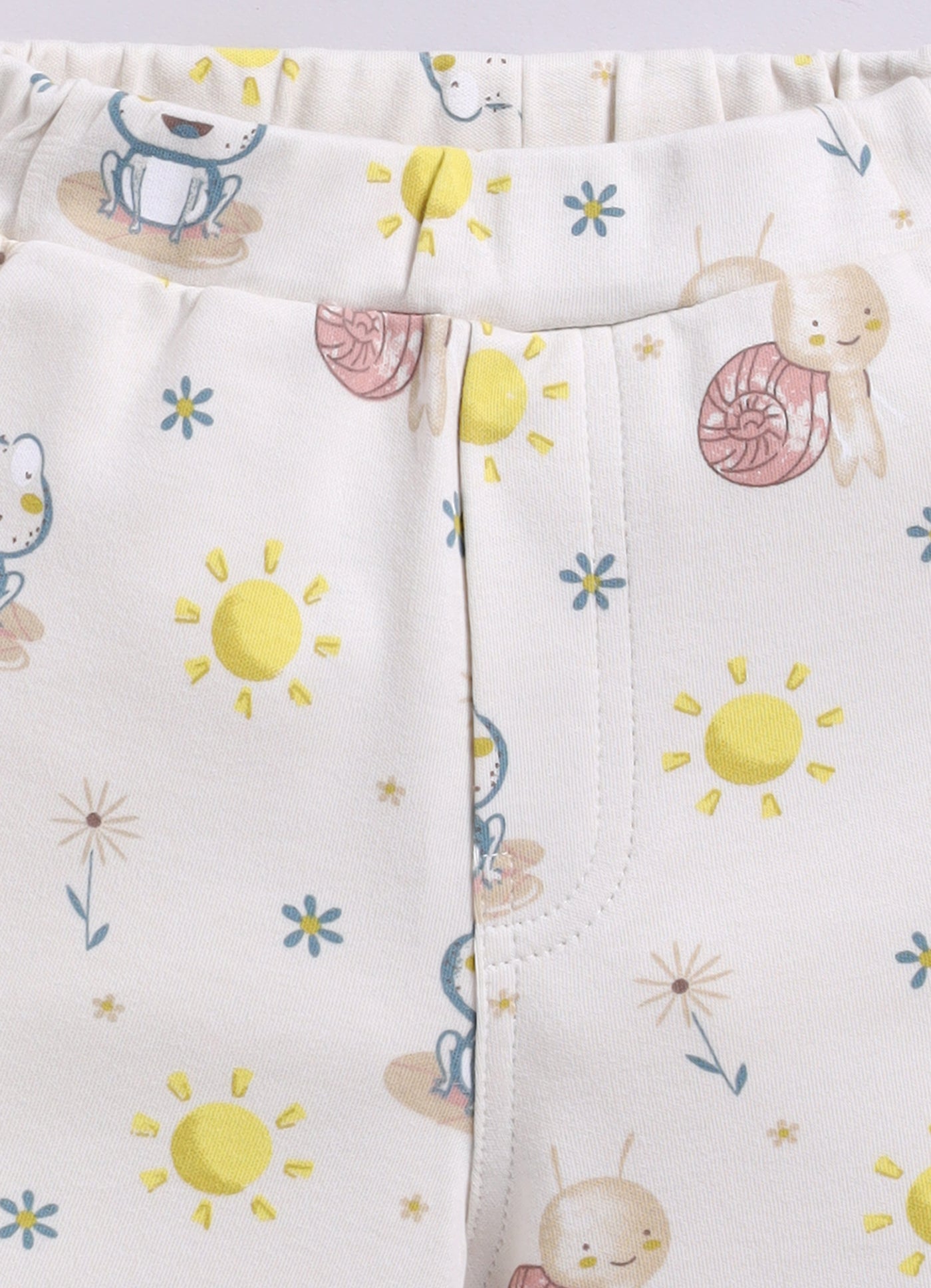 Half Sleeve Top & Bottom for Boys - Beige