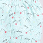 Cherry Prined & Comfy Half Sleeve Girl Night Suit-PISTA GREEN