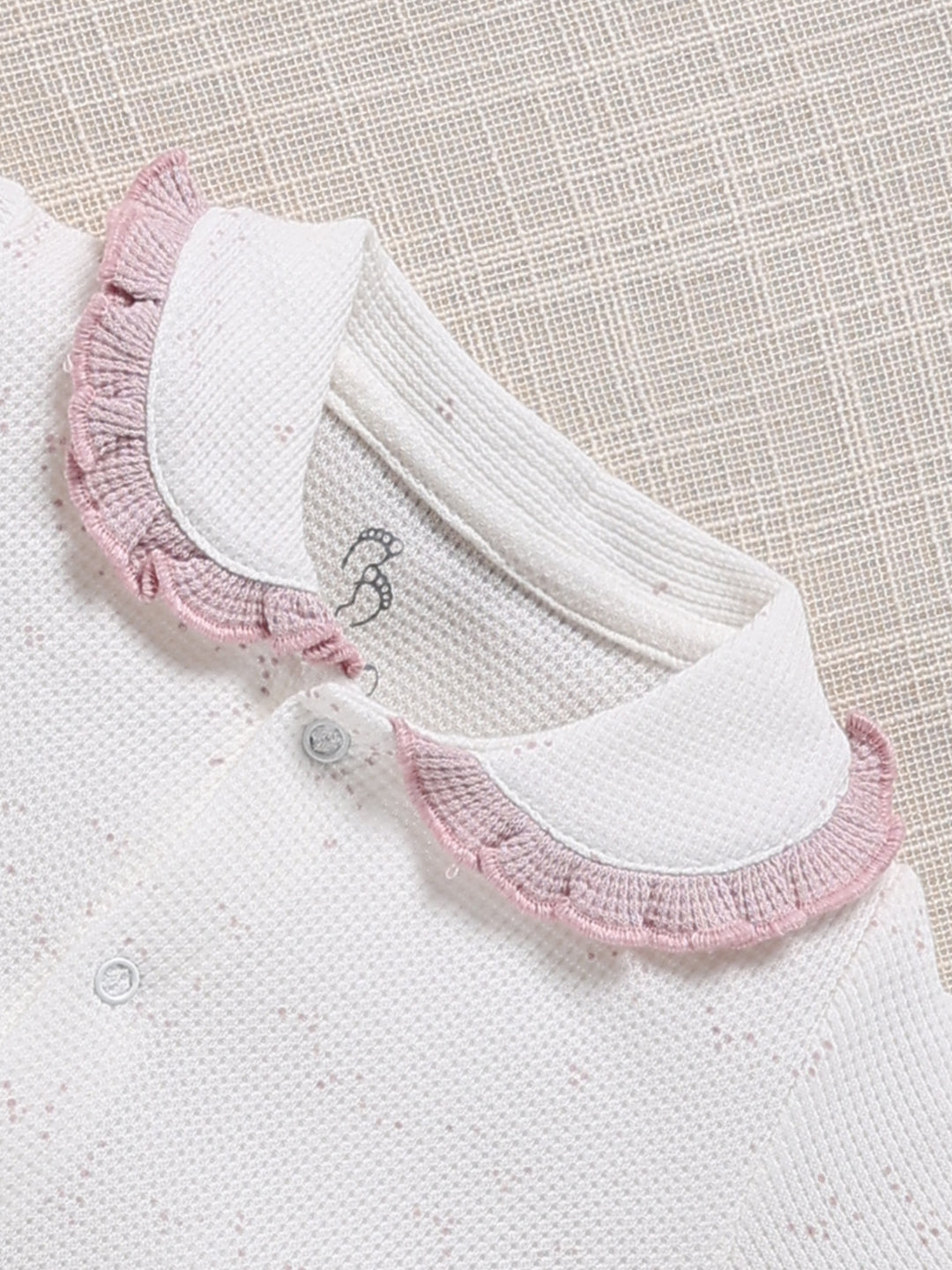 Top & Bottom for Girls - Light Lavender Ruffled Waffle Top & Trousers Set