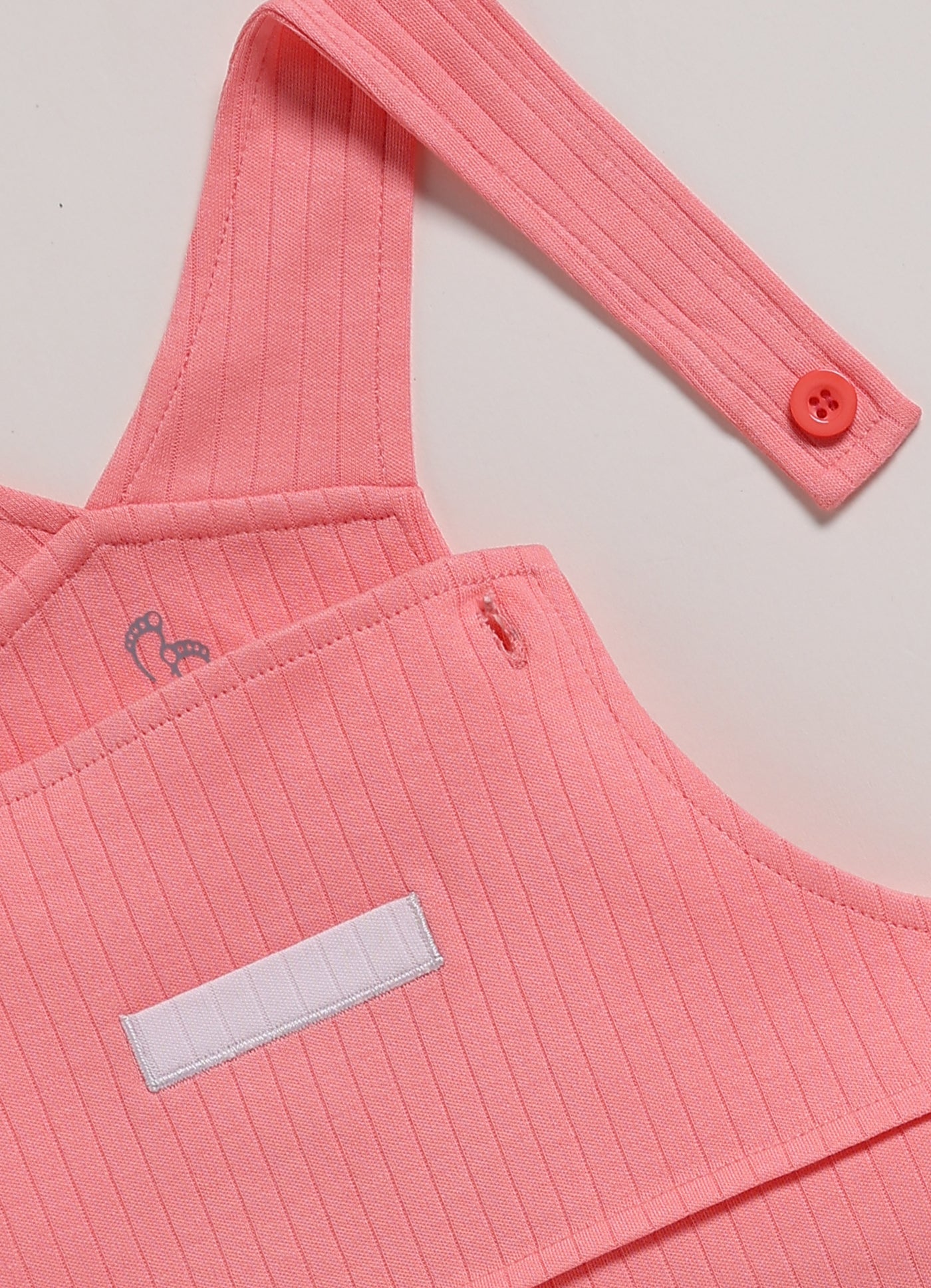 Half Sleeve Dungaree for Girls - Pink Two Kitties With Balloons