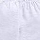 Baby Boy Speckled Top with Bear Pattrned & Light Gray Elastic Waist Shorts-Cream