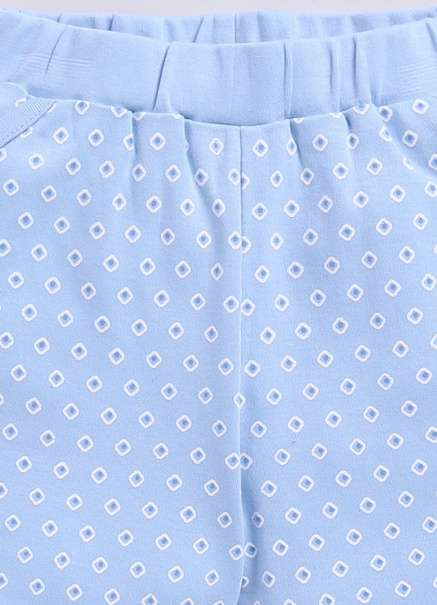 Baby Boy Bunny Half T-Shirt and Polka Dot Shorts Set-Sky