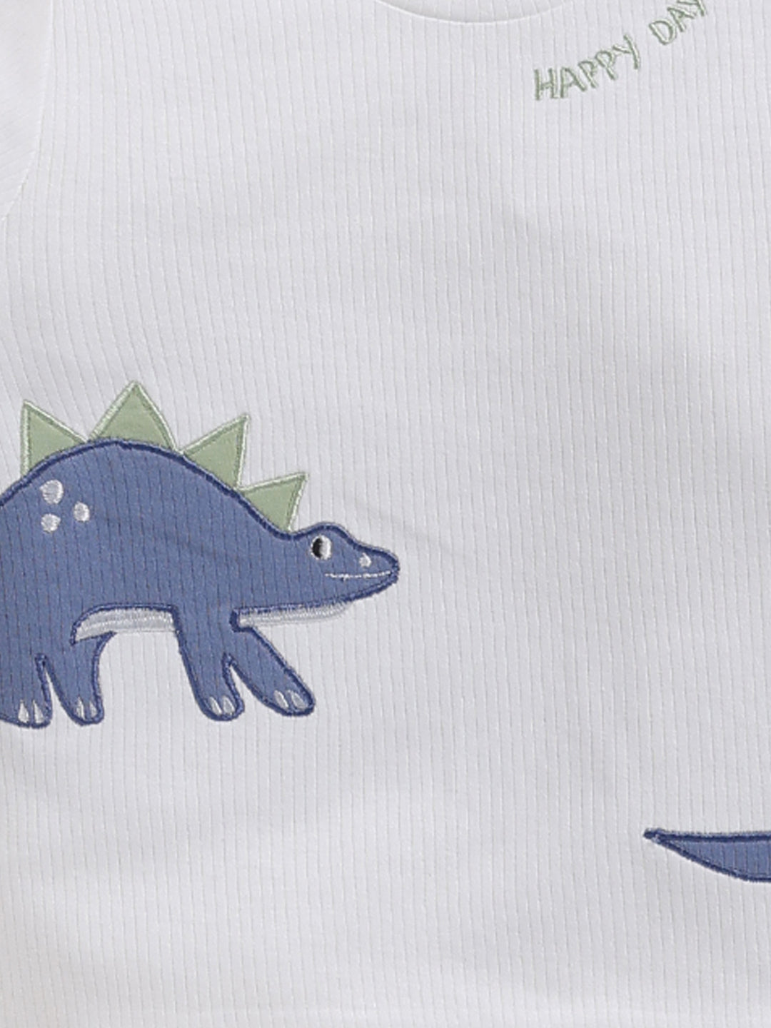 Top & Bottom for Boys - Blue Dinosaur Applique