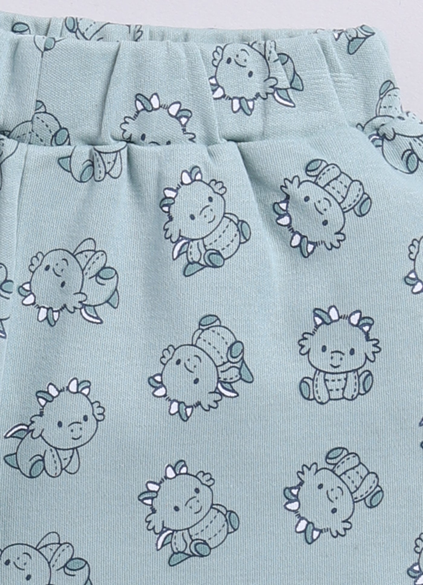Little Dragon Baby Boy Half T Shirt & Short Set-Green