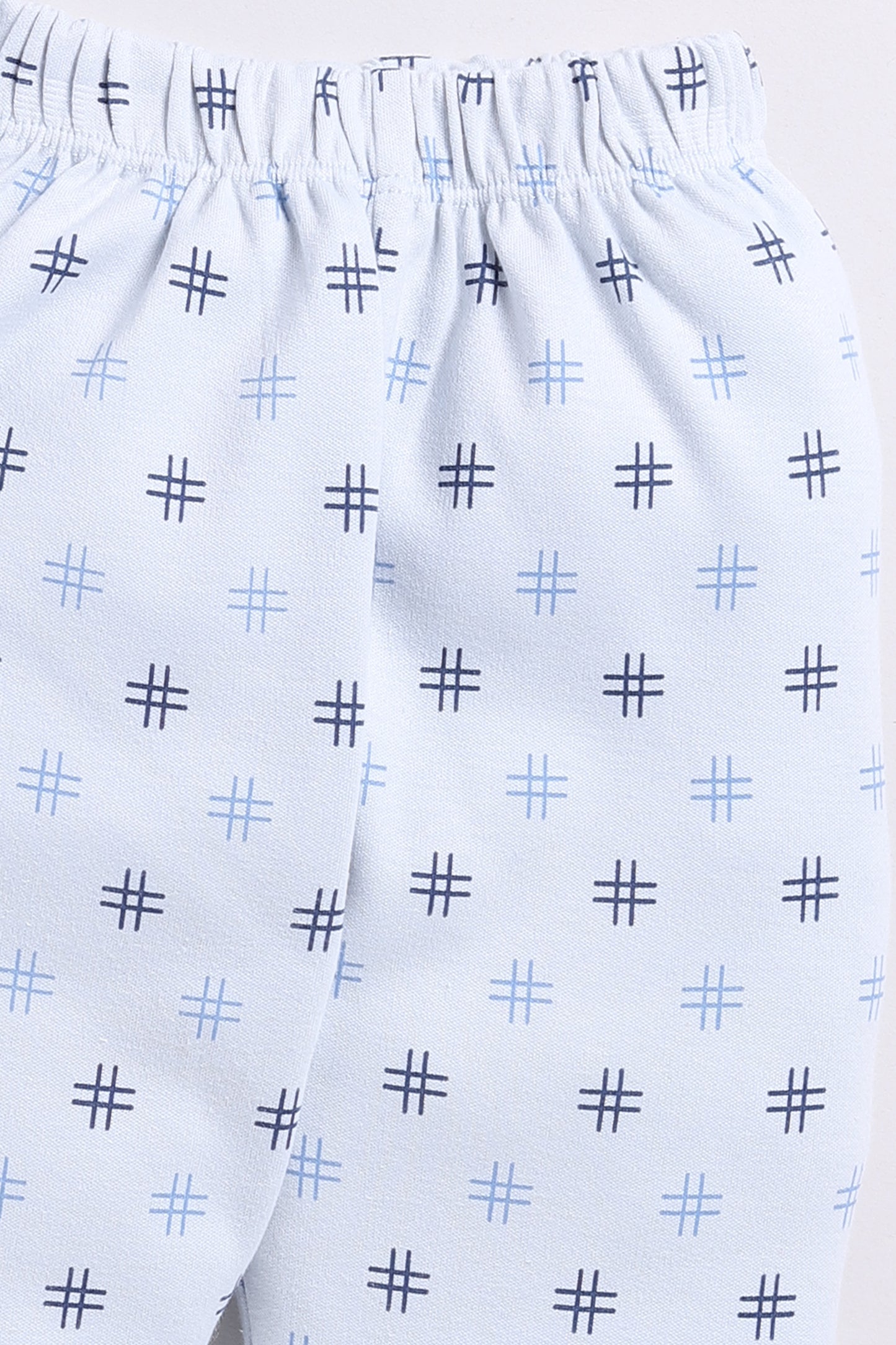 Printed Half Sleeves Baby Boy Night Suit-BLUE