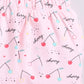 Cherry Prined & Comfy Half Sleeve Girl Night Suit-PINK