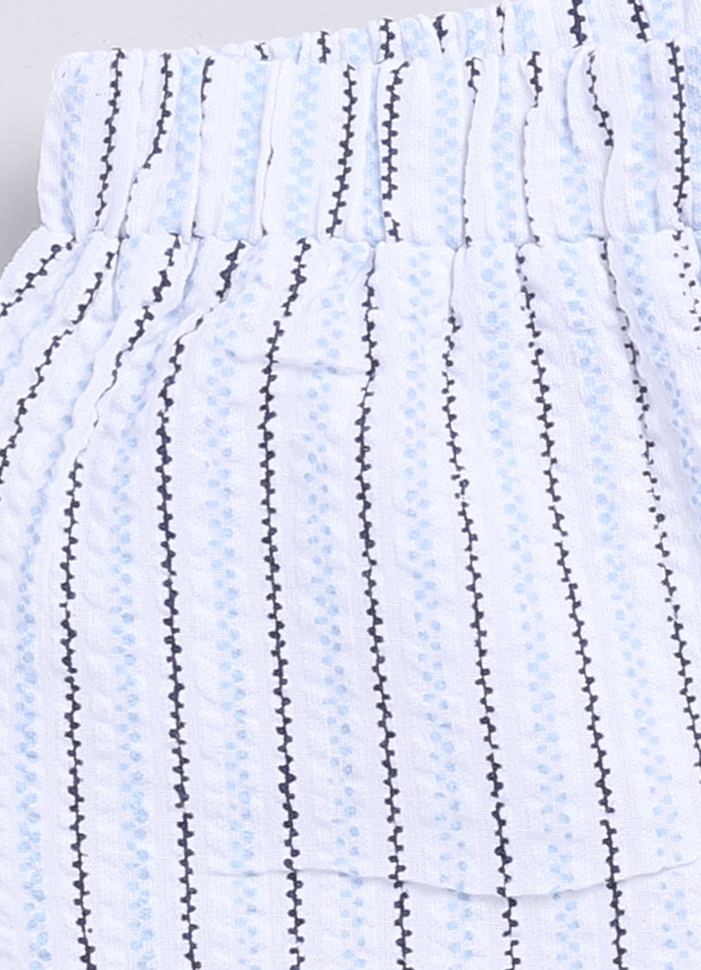 Baby Boy Blue T Shirt & Striped Short-SKY BLUE