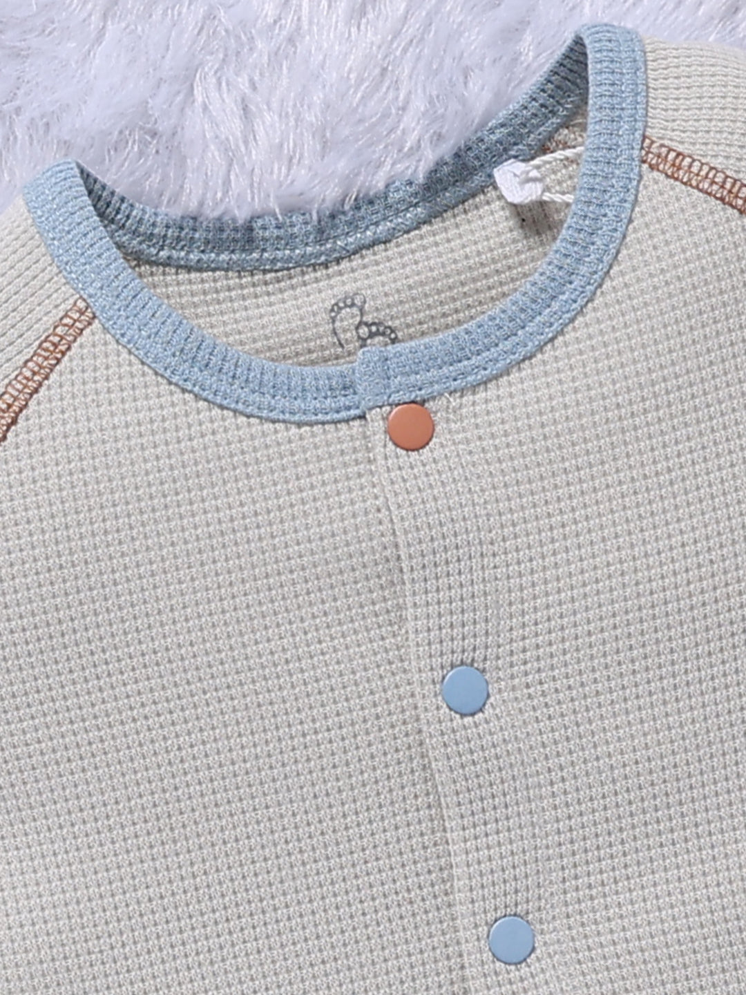 Top & Bottom for Boys - Cream Beige Fox Friend