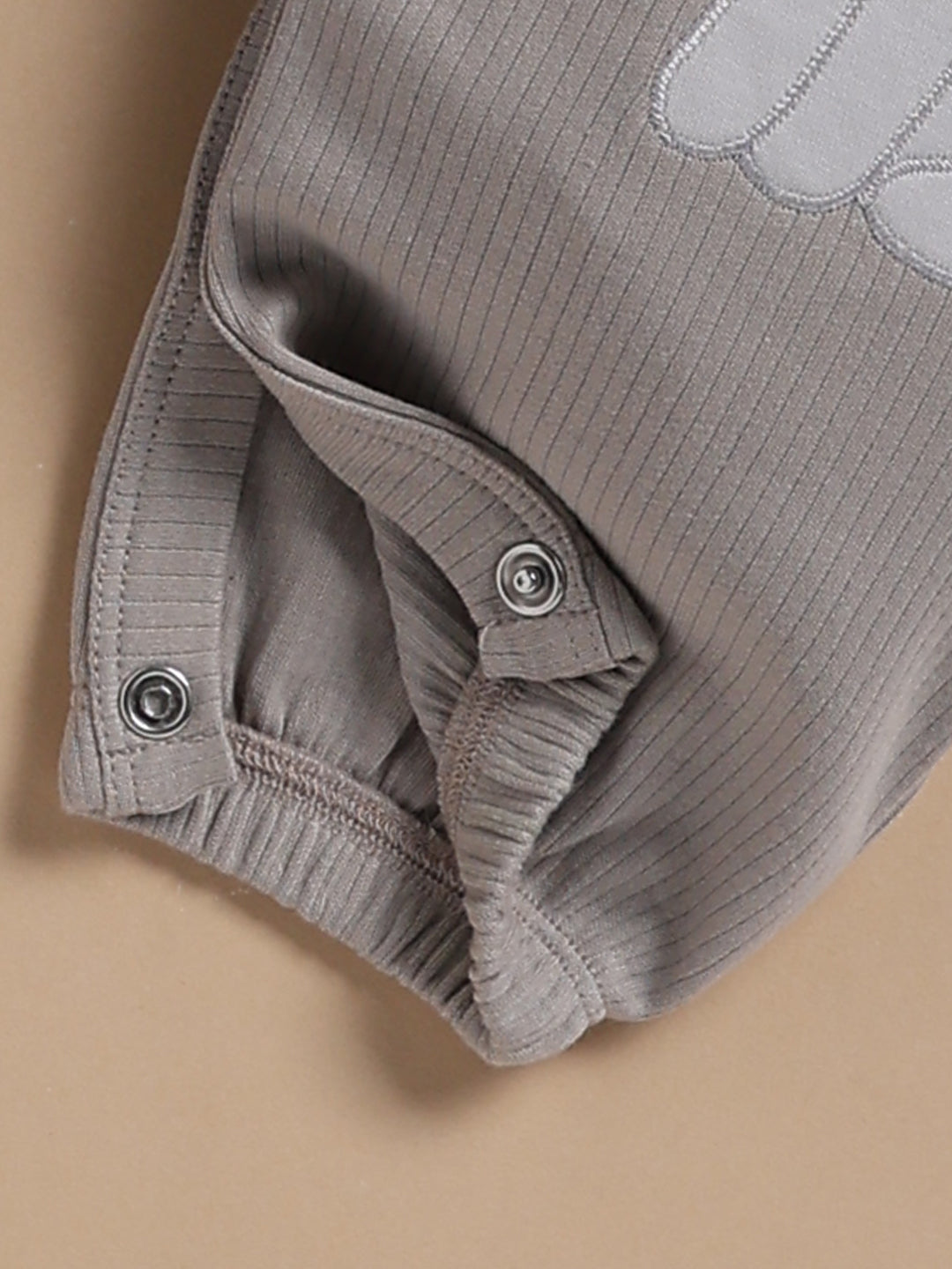 Dungaree - Light Grey Ribbed