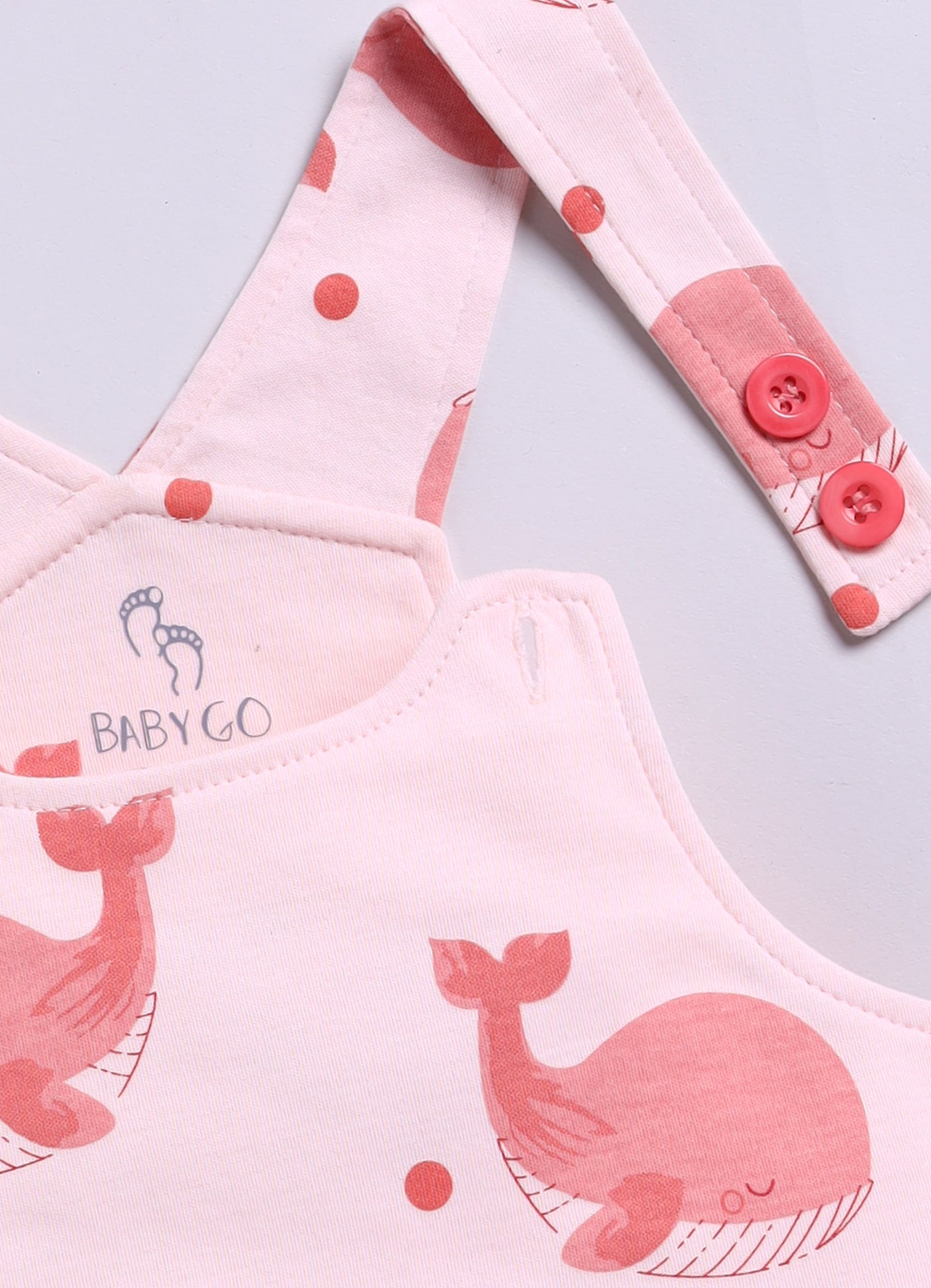 Half Sleeve Dungaree for Girls - Teal