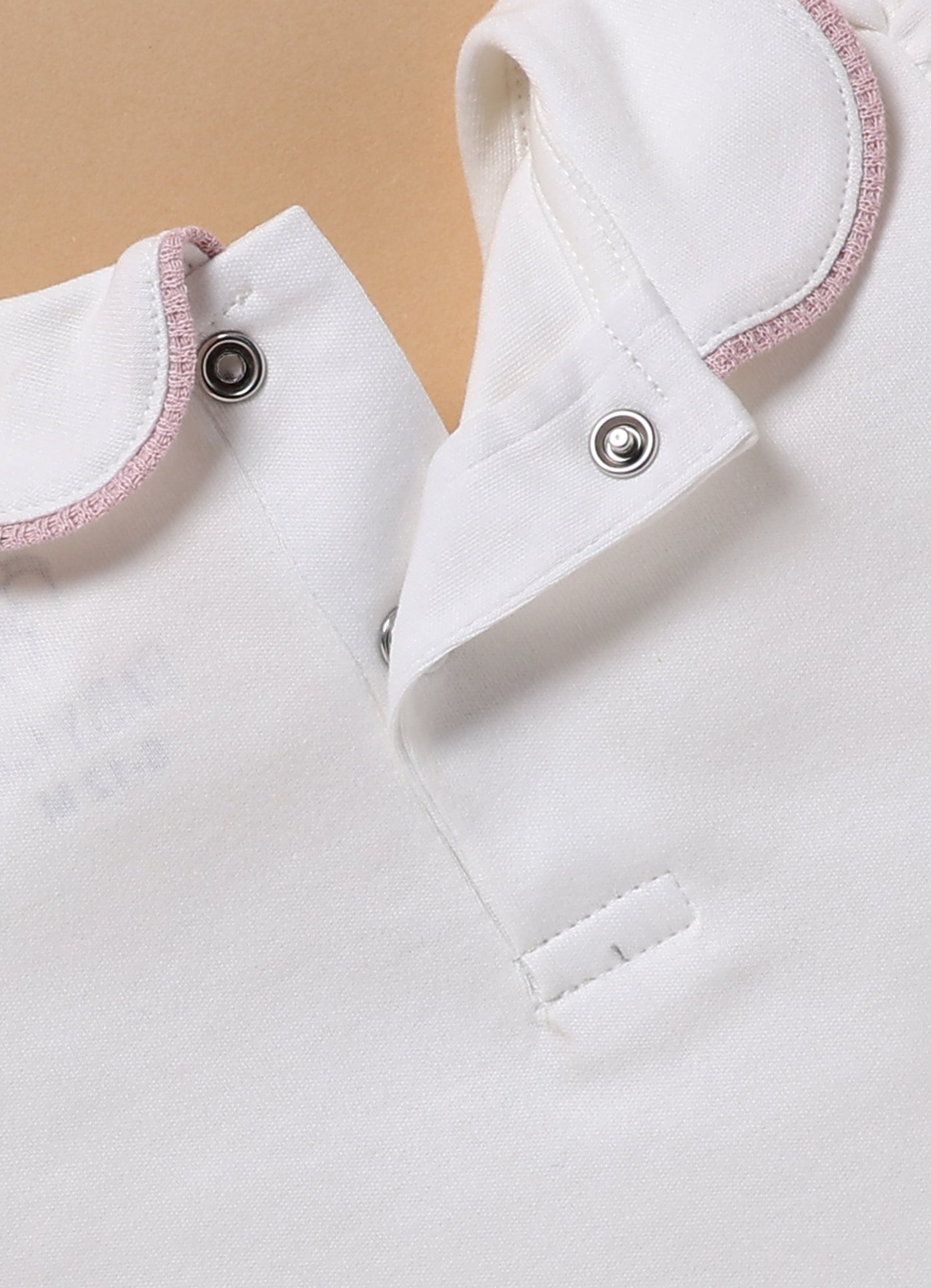 Half Sleeve Dungaree for Girls - Mauve Butterfly Pocket