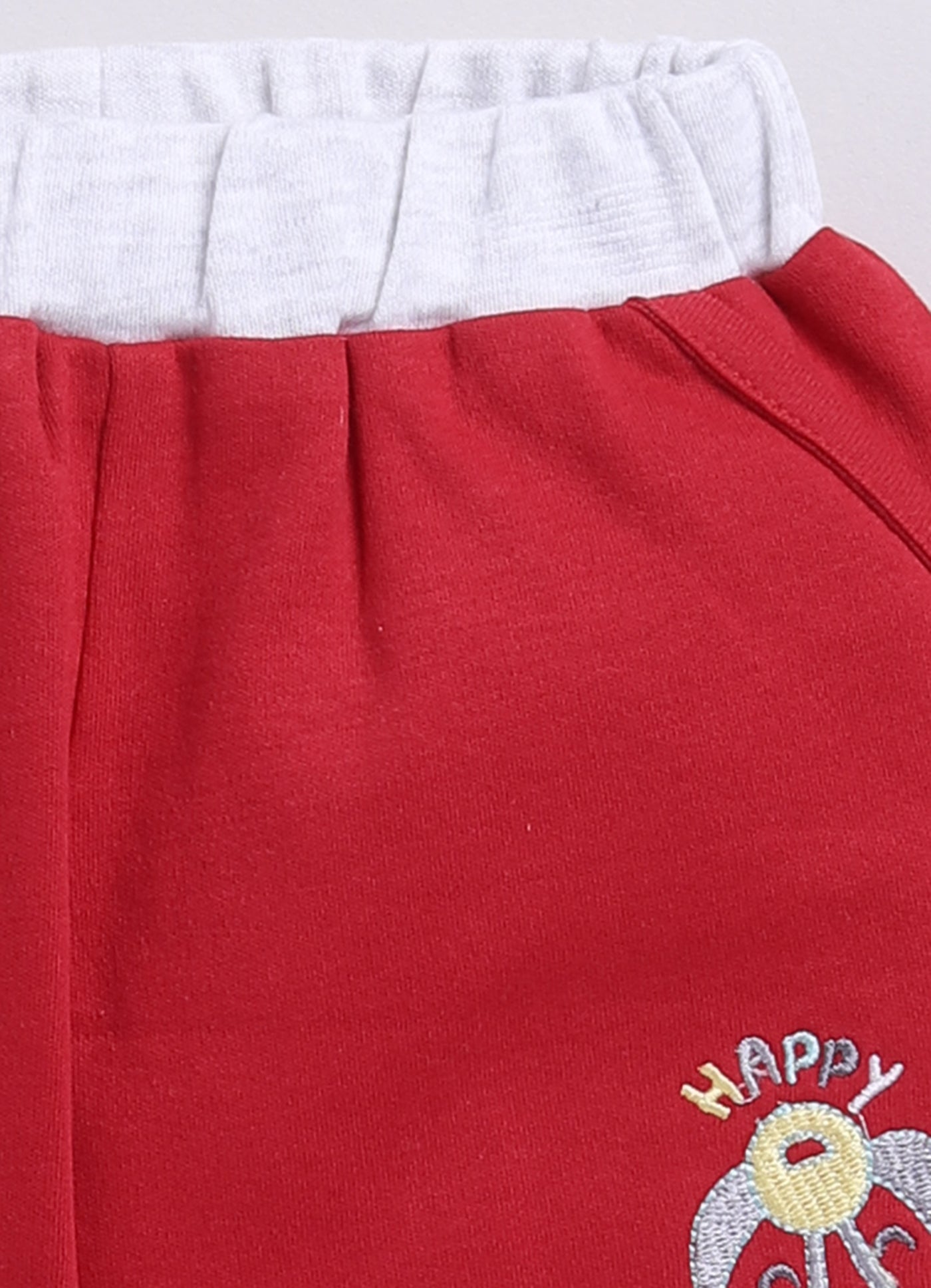 Happy Woof Printed Baby Boy Half T Shirt & Short Set-Melange